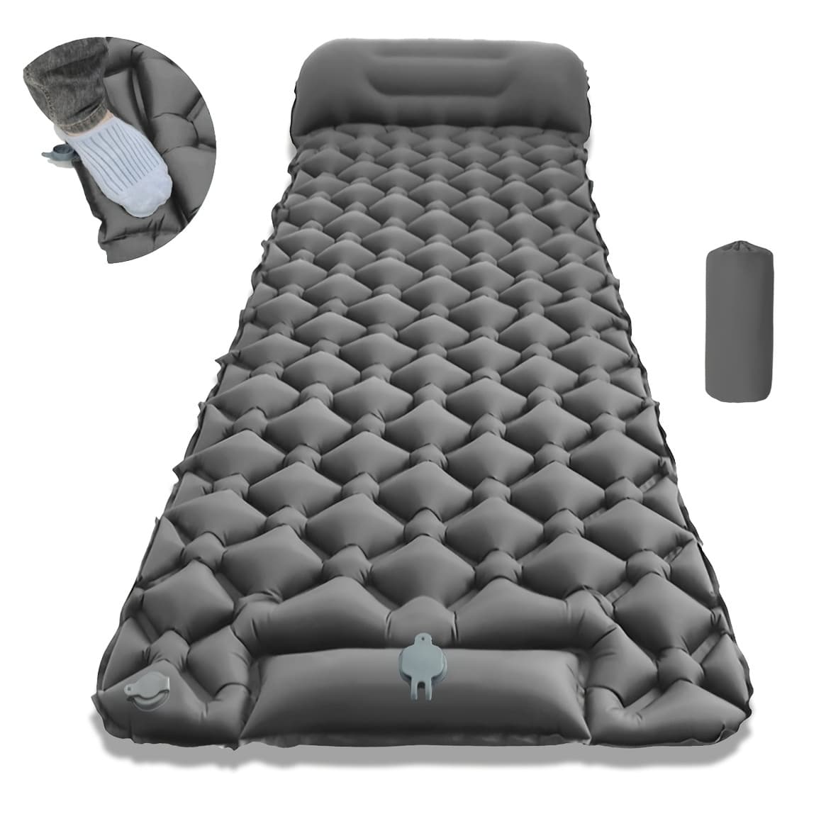 TEMU Lightweight And Durable Outdoor Inflatable Mattress Made From Tpu Material, Resistant To Wear And, Providing A More Comfortable Sleeping Experience; Easy Inflation And Deflation Storage