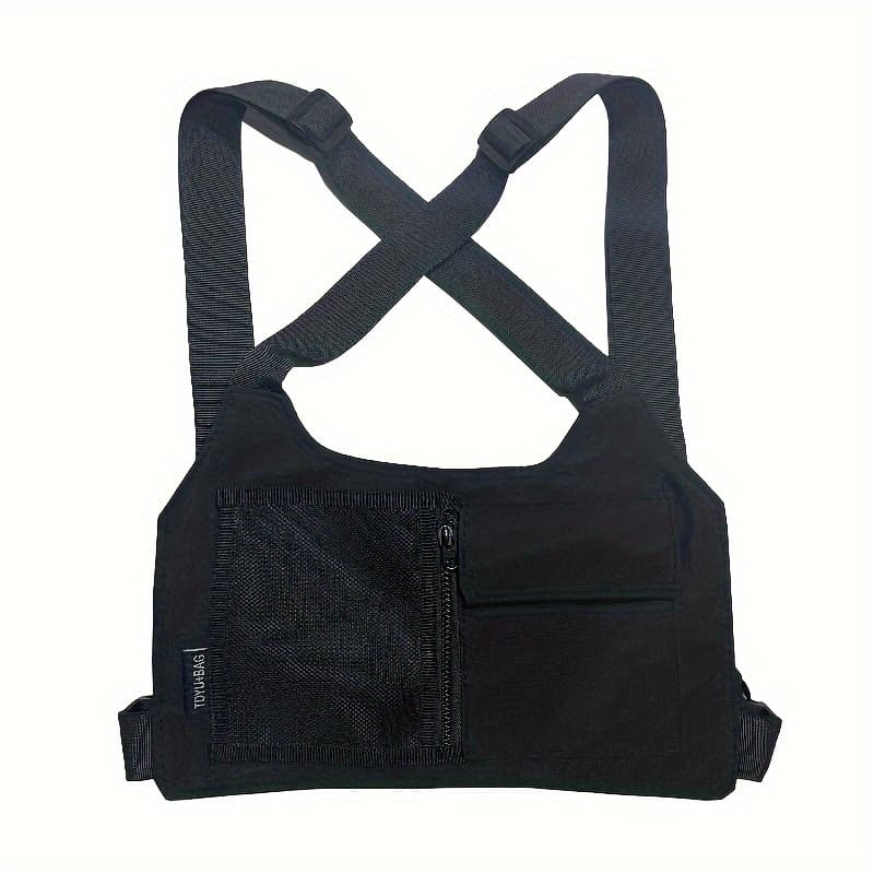 TEMU High Quality Nylon Chest Bags Hip-hop Streetwear Unisex Chest Rig Bag Tactical Vest