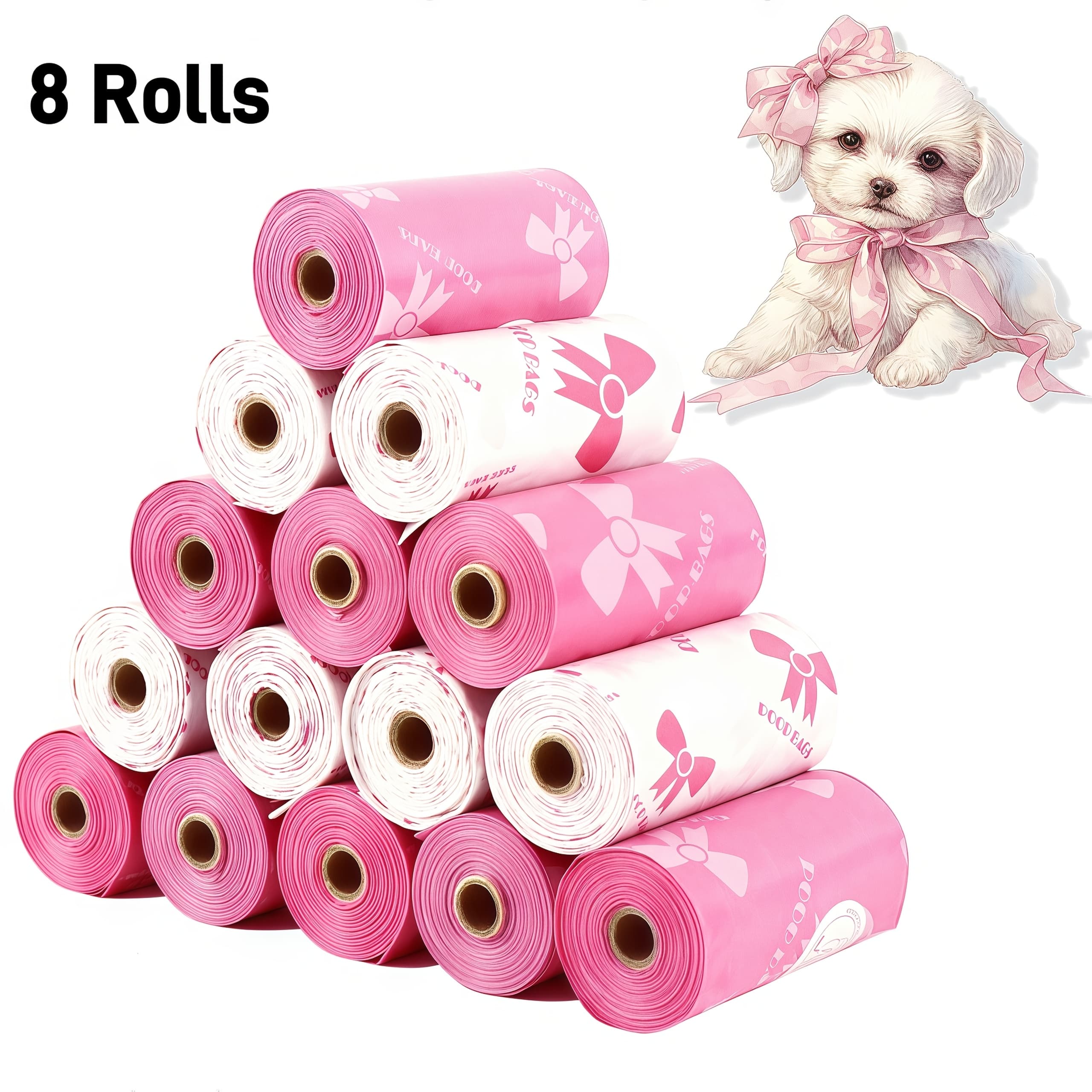 TEMU 120 Count/ Of Ultra-thick Dog Poop Bags, High-quality Leak-proof Design, Durable And , Beautiful Pattern, Suitable For Large, Medium, And Small Dogs, Perfect Birthday/holiday Gift
