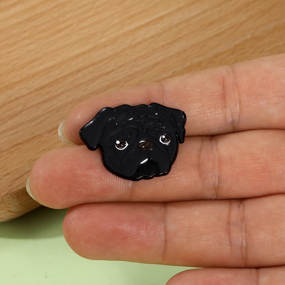 TEMU Pug Enamel Brooch Pin Decorative Brooches Ornaments Lapel Bag Badges Jewelry Gifts