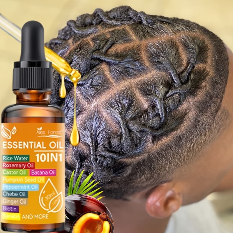 TEMU 10in 1 Hair | Contains Batana Oil, Rosemary Oil, Castor Oil, Biotin, Keratin, Ginger, Scallop Oil, Mint, Water To Dry And Damaged Hair, Moisturizing Massage Essential Oil To Make Thicker