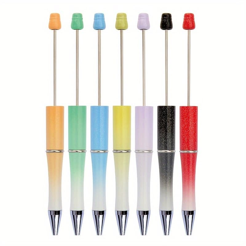 TEMU 5/7pcs Retractable Creative Personalized Easy Bead Pen For Teachers' Teacher's Day Gift (black Ink)