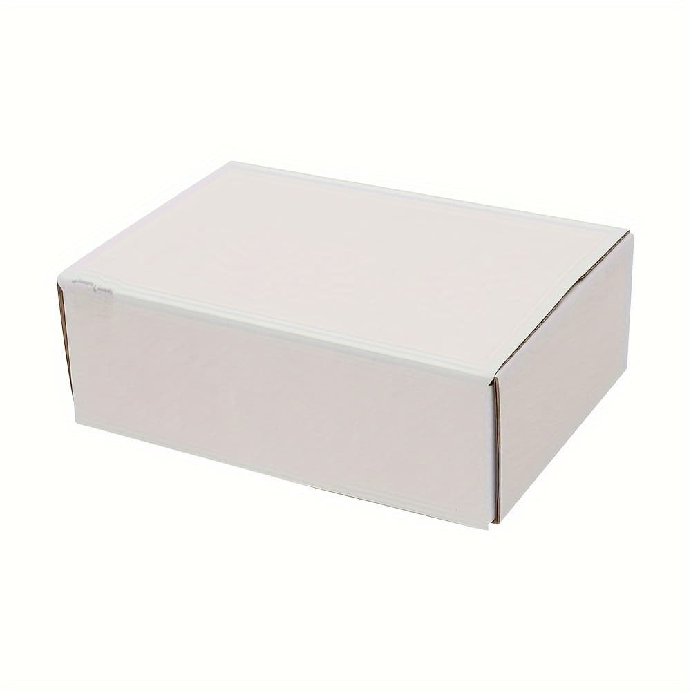 TEMU 50pcs White Corrugated Cardboard Shipping Boxes 6x4x2 Inches - Durable Paper Packaging For Safe Transport, Yellow Inside, Easy To Seal & Lightweight