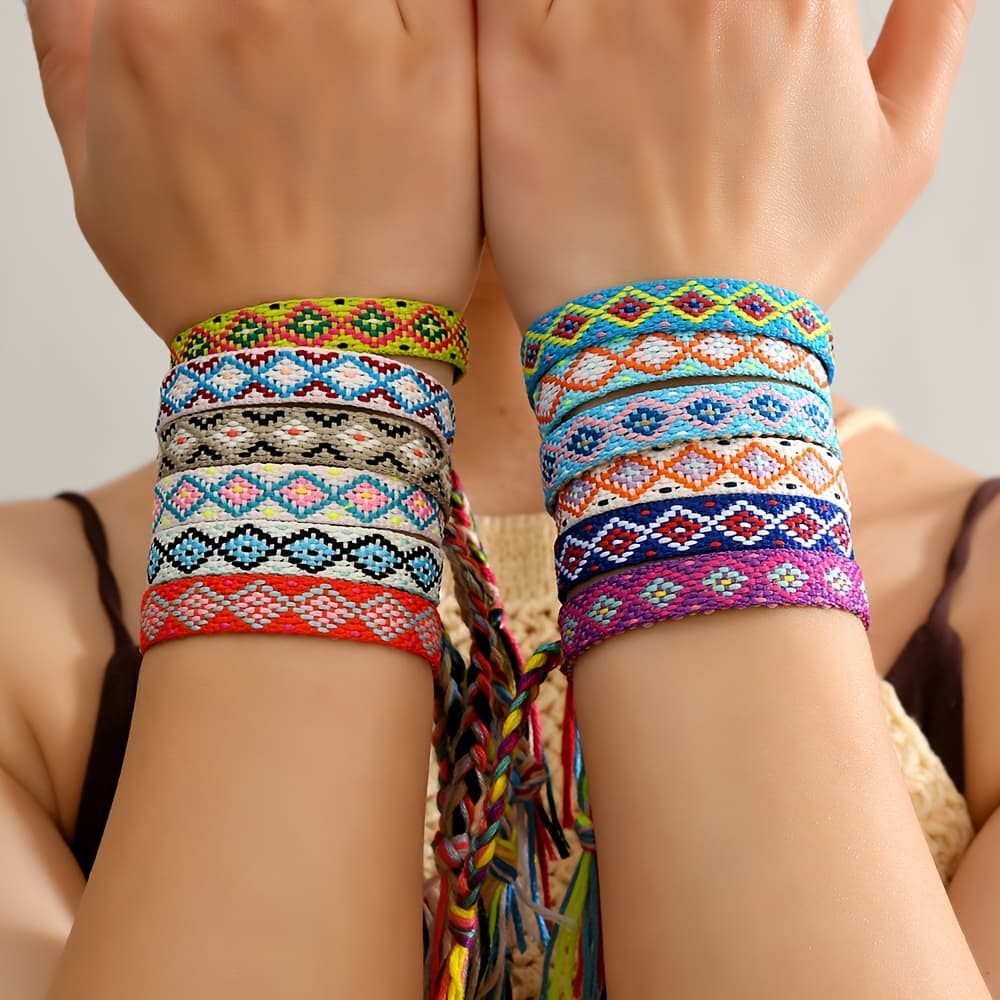 TEMU Bohemian Friendship Bracelet 12pcs Gift For , Couple Bracelet, For Teenager, For Teenager