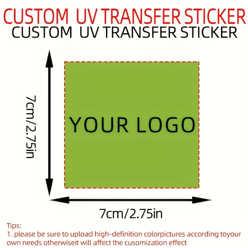 TEMU 1/2pcs Custom Uv Dtf Transfer Stickers - Durable, Sun-resistant, Diy Decals For Mugs, Cars, Phones, Computers, Water Bottles, Gift Boxes (stickers Only)