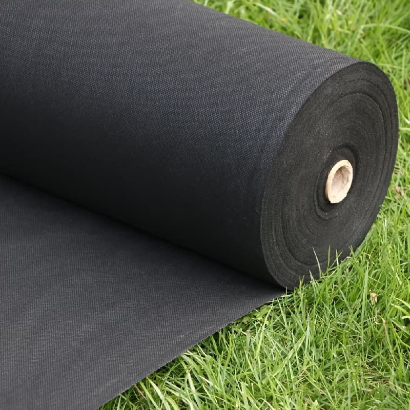TEMU Durable Pvc Non-woven Fabric For Grass Control, Geotextile Material For Gardens, Ground Management, Long-lasting Drainage Filter Fabric, Tear-resistant Landscape Material