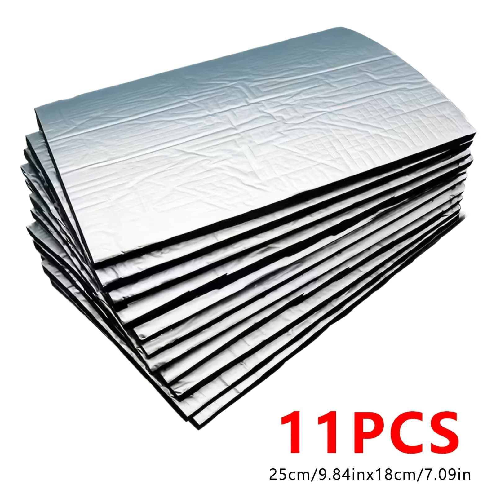 TEMU 11pcs Butyl Sound Deadener Mats - 5mm Heat & Noise Insulation For Hood/engine ( Grade) - Vibration Dampening Sheets For Cars/, - Diy Installation For Enthusiasts