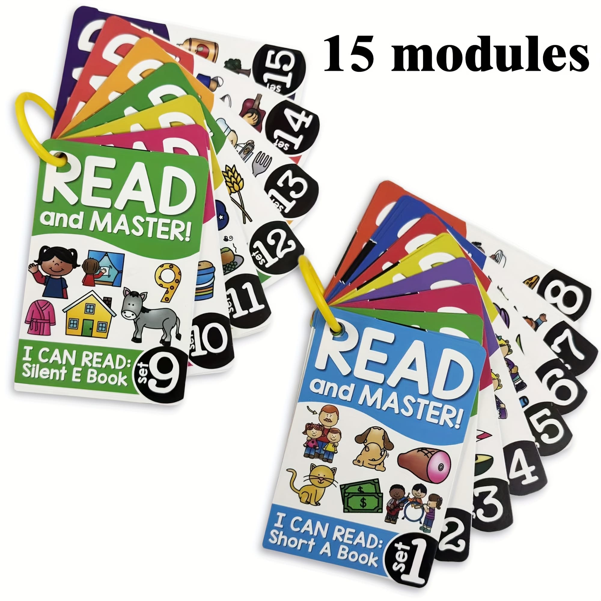TEMU 128-page Reading Linguistics Cvc Word Learning Flashcards, Common English Vocabulary Cards, Children's Educational Learning Toy, School Classroom Supplies, Christmas And Halloween Gifts