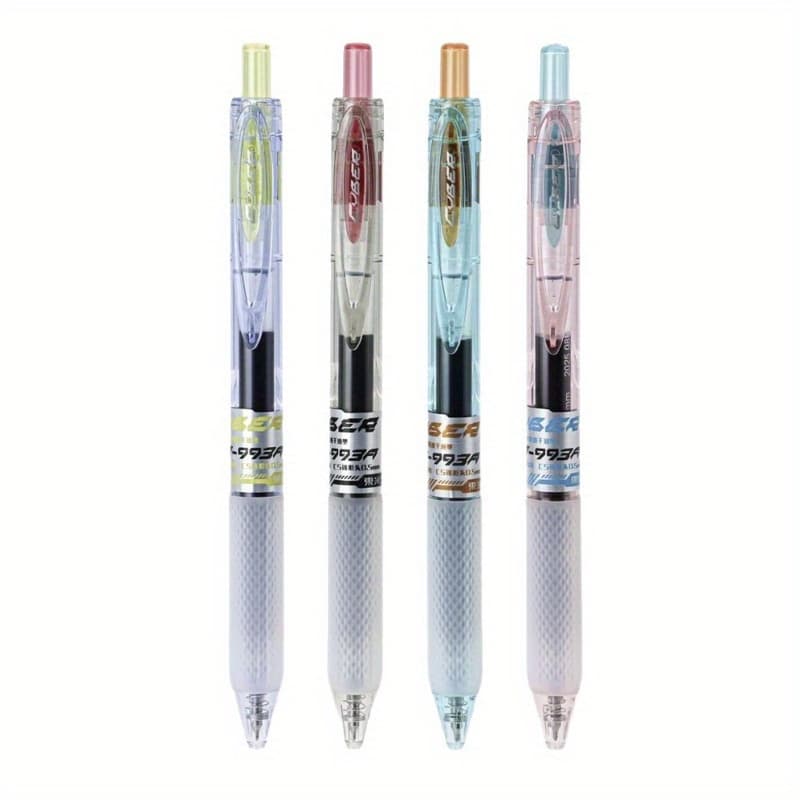 TEMU 4pcs Cyber Edition Gel Pen | 0.5mm Quick Pen With Writing | Office Supplies