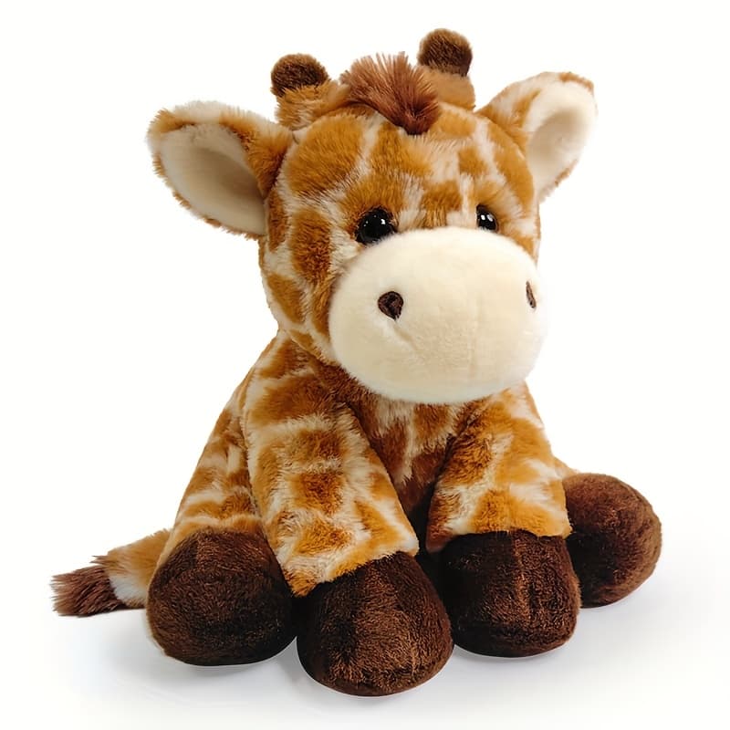 TEMU Giraffe Stuffed Animal - Sitting Giraffe, Giraffe Stuffed Toy, Soft Cute And Realistic Giraffe Plush Toy (giraffe, 8.5 Inches/22cm)