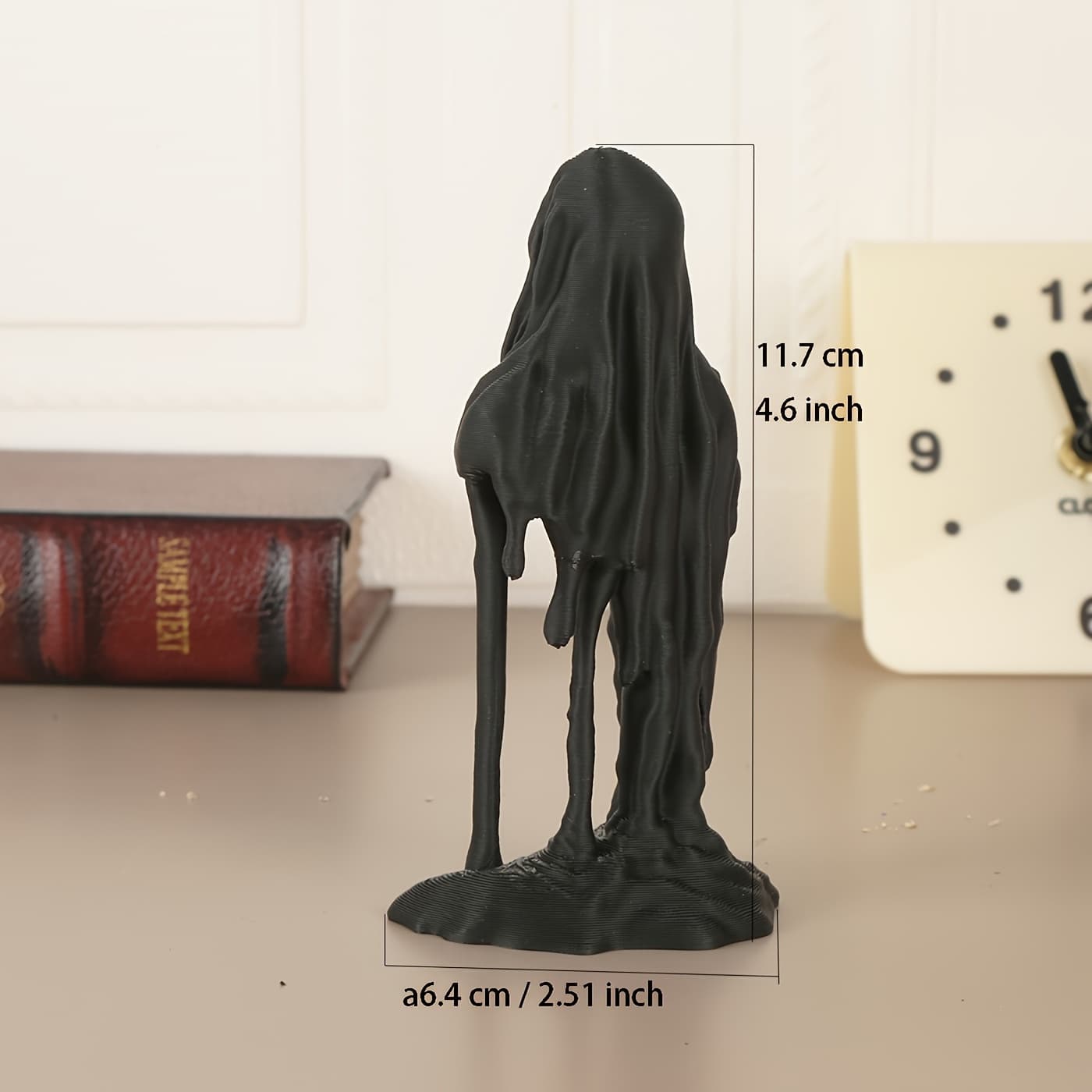 TEMU Unique Melting Reaper Statue - Gothic Sculpture For Home And Office Decor, Versatile Indoor/outdoor Use, Perfect For Halloween And More Holidays, No Power Required, Gothic For Home Decor