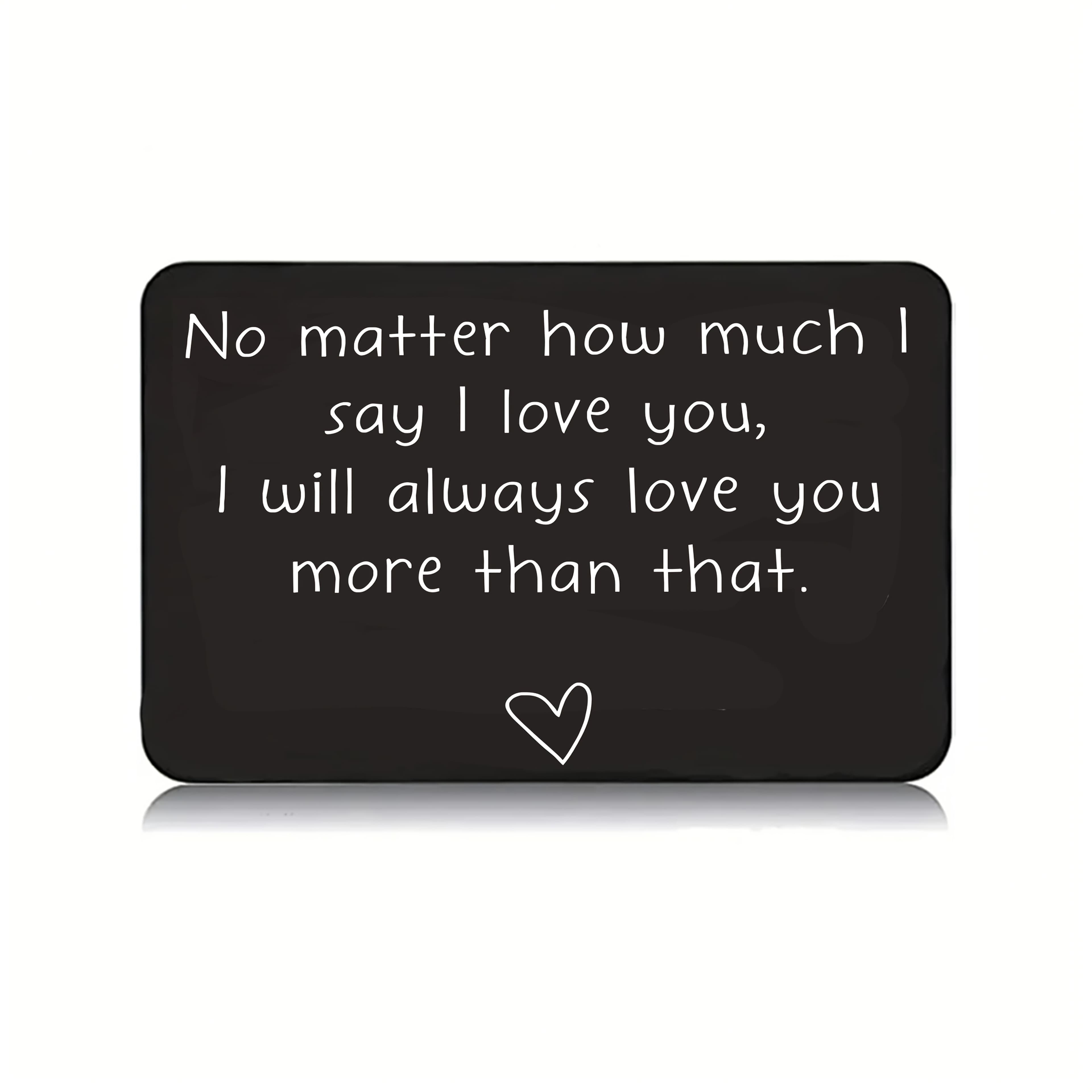 TEMU No How Much I , I Will Love You That. "expressing Love" Engraved Wallet Card, The Perfect Anniversary Gift For Your Girlfriend Or His Ideal Partner