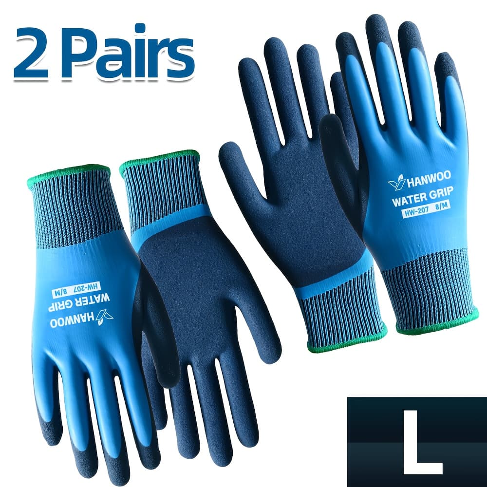 TEMU Of Safety Gloves With A Latex Coating That Are Moisture-resistant, Non-slip, Durable, Lightweight, And Comfortable. Perfect For Gardening, Cleaning, Household Tasks, Fishing, And Other Wet