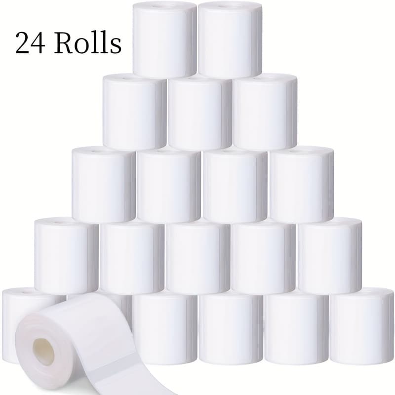 TEMU 24 Rolls Printer Labels Adhesive Thermal Paper Thermal Label Stickers Compatible With M110 M221 M220 M120 M110s Printer, 1.57 X 1.18 Inches/ 40 X 30mm