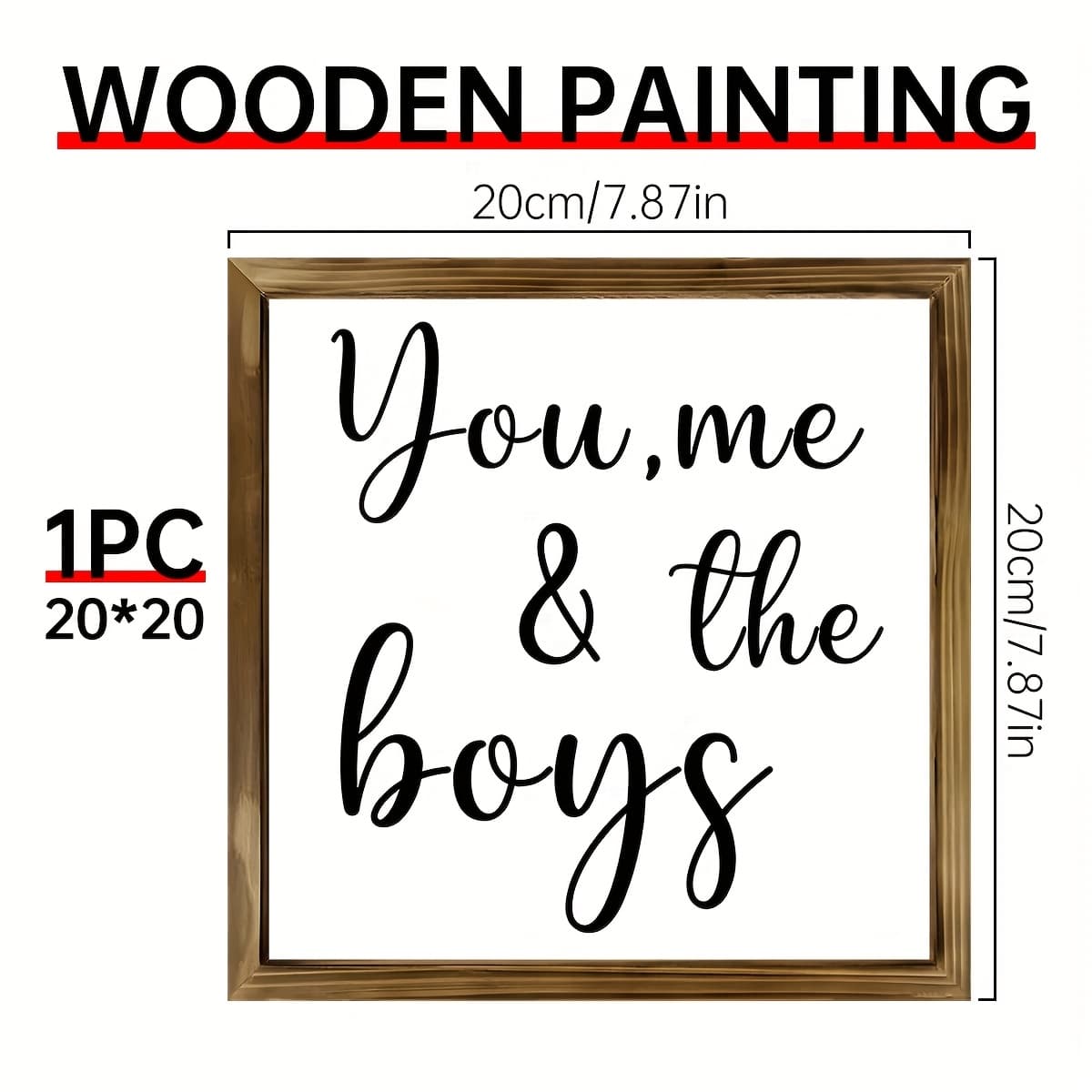 TEMU A Single Wooden Sign In A That 'you, Me & ' - A Versatile Wood Plaque Suitable For Home Decoration, Featuring An Uplifting Family Saying
