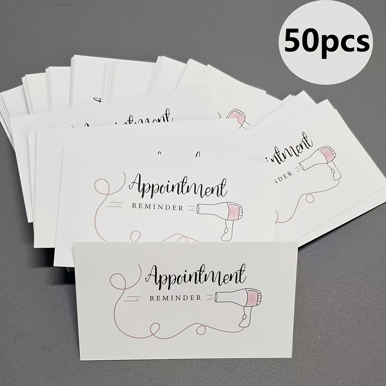 TEMU 50-pack Cards, Salon Business Cards, Stylist Haircut & Notifications, Paper Material