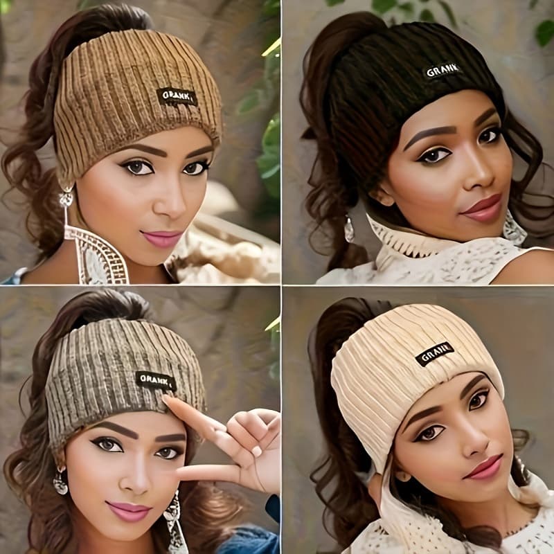 TEMU 4pcs Women's Autumn/winter Thick Warm Headband - Stylish Style Fabric Headband, Soft And Comfortable Everyday Headwear, Solid