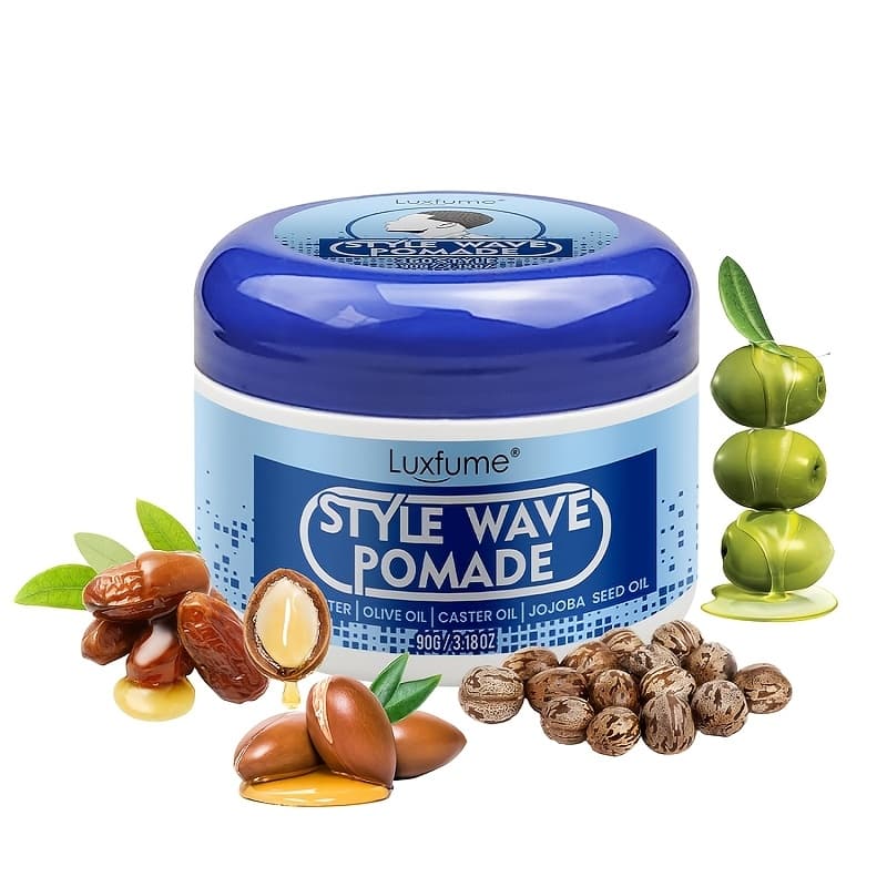 TEMU Luxfume Men's 360 Wave Pomade - , , , Natural Curly Waves, Suitable For Curly Hair