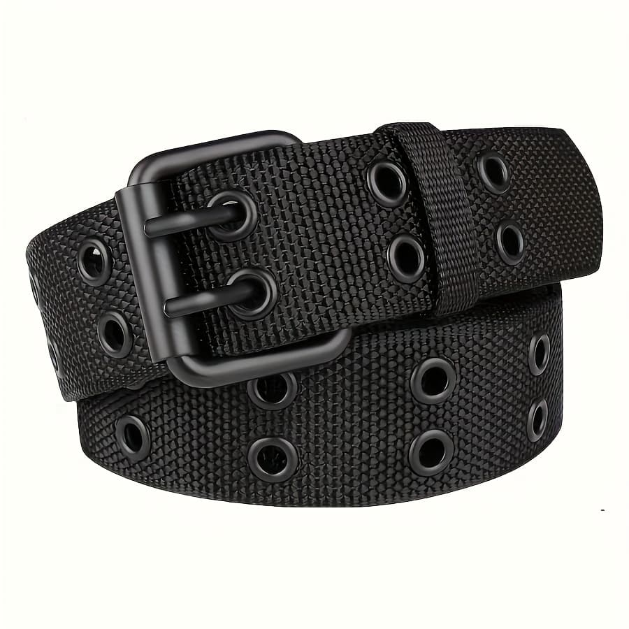 TEMU Men's Adjustable Belt Featuring -release Mechanism, Made From Breathable Nylon Webbing And With A Durable Metal , Ideal For Formal And Casual Settings, Fitness Activities