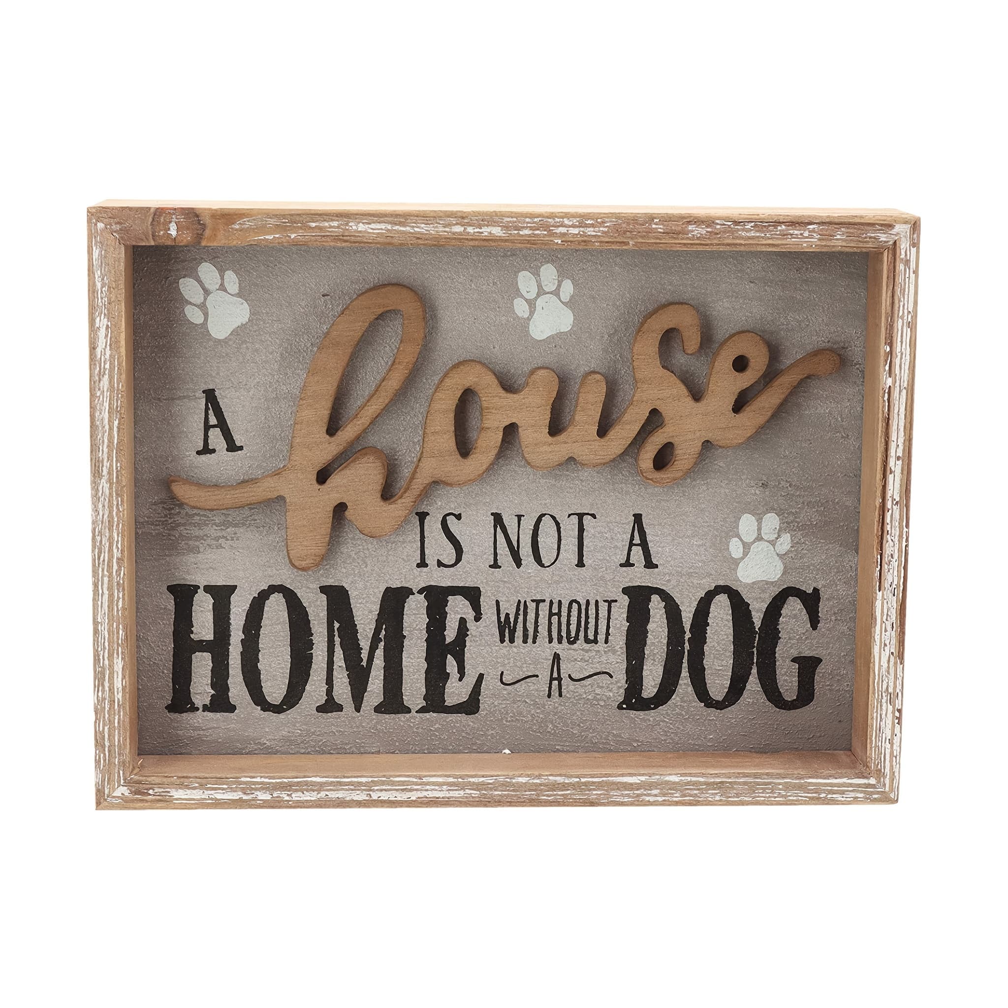 TEMU A House Is Not A Home Without A Dog Wooden Dog Signs For Dog Lovers|rustic Wood Pet Sign Plaque