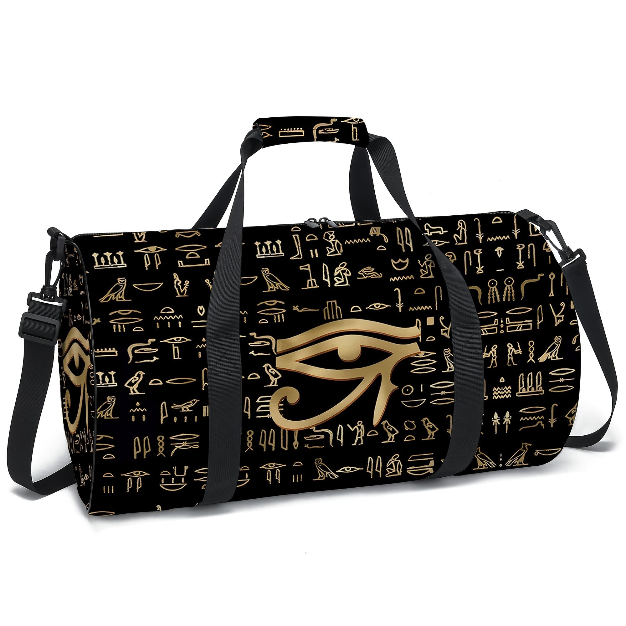 TEMU 1pc Print Cylinder Travel Bag, Featuring An Adjustable Shoulder Strap And Foldable Design, Is Companion For Business Trips, Vacations, Camping Picnics, And .