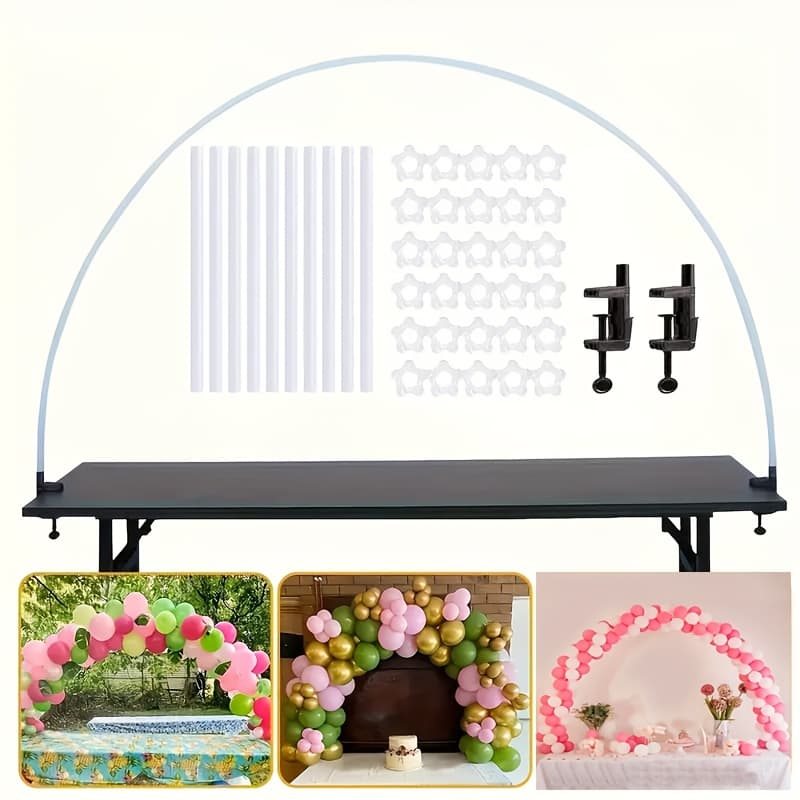 TEMU 12ft Table Balloon Arch Kit, Balloon Arch Stand Frame For Birthday Decorations, Party, Wedding And Graduation Decorations, Christmas Decorations Bachelor Party Supplies