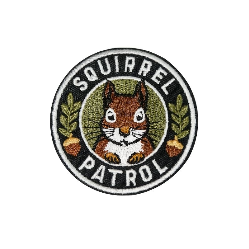 TEMU 1 Squirrel Patrol Embroidered Hook-and-loop Patch, Cute Squirrel Embroidered Patch Applique, Suitable For Clothes, Hats, Backpacks, And Gifts