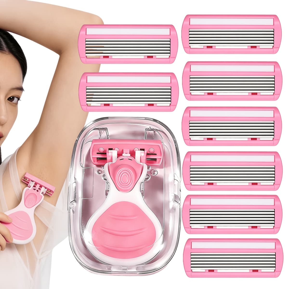 TEMU 6-layer Precision : For Ultra-close & Hair Removal, Reducing For A Faster Grooming Experience.