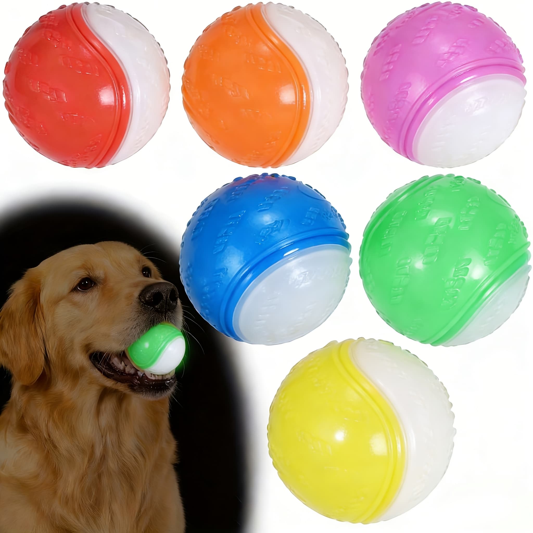 TEMU Ball, 2.5-inch Squeaky Toy For Dogs, Designed For Small And Medium-sized Dogs, Sturdy Fetch Toys And Chew Toys For Puppies, Without Battery