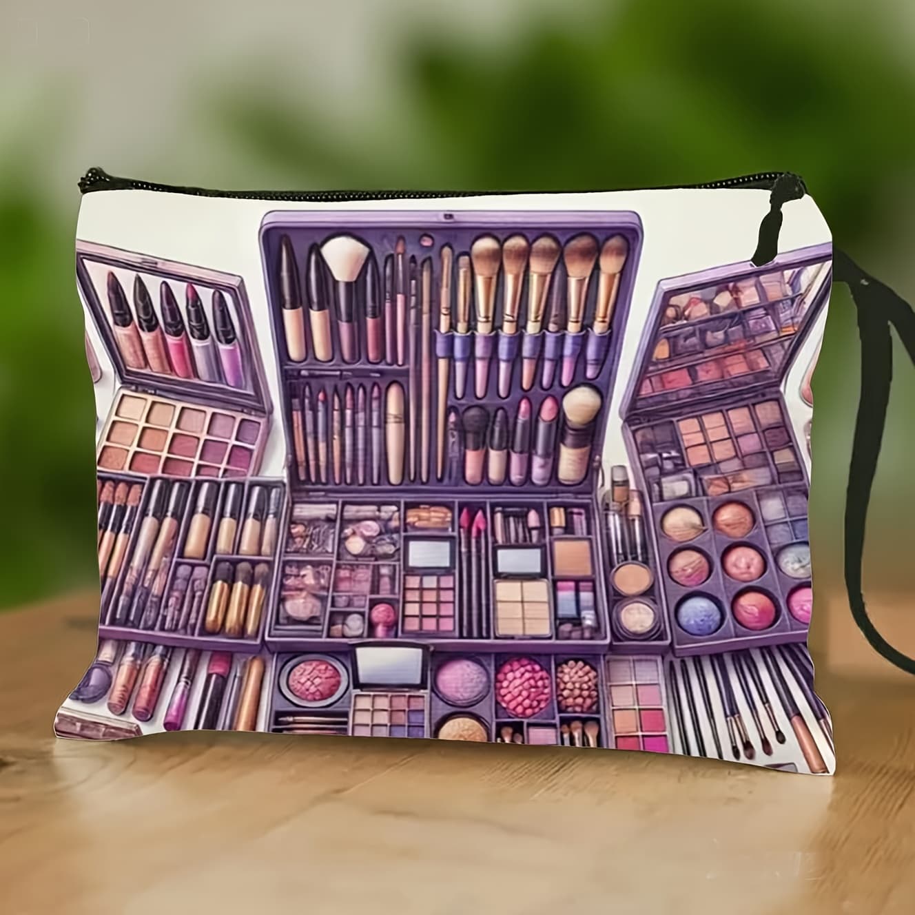 TEMU Cosmetics Storage Bag | Convenient For Travel, Lightweight, Collapsible With Zipper And A Single Handle On Top