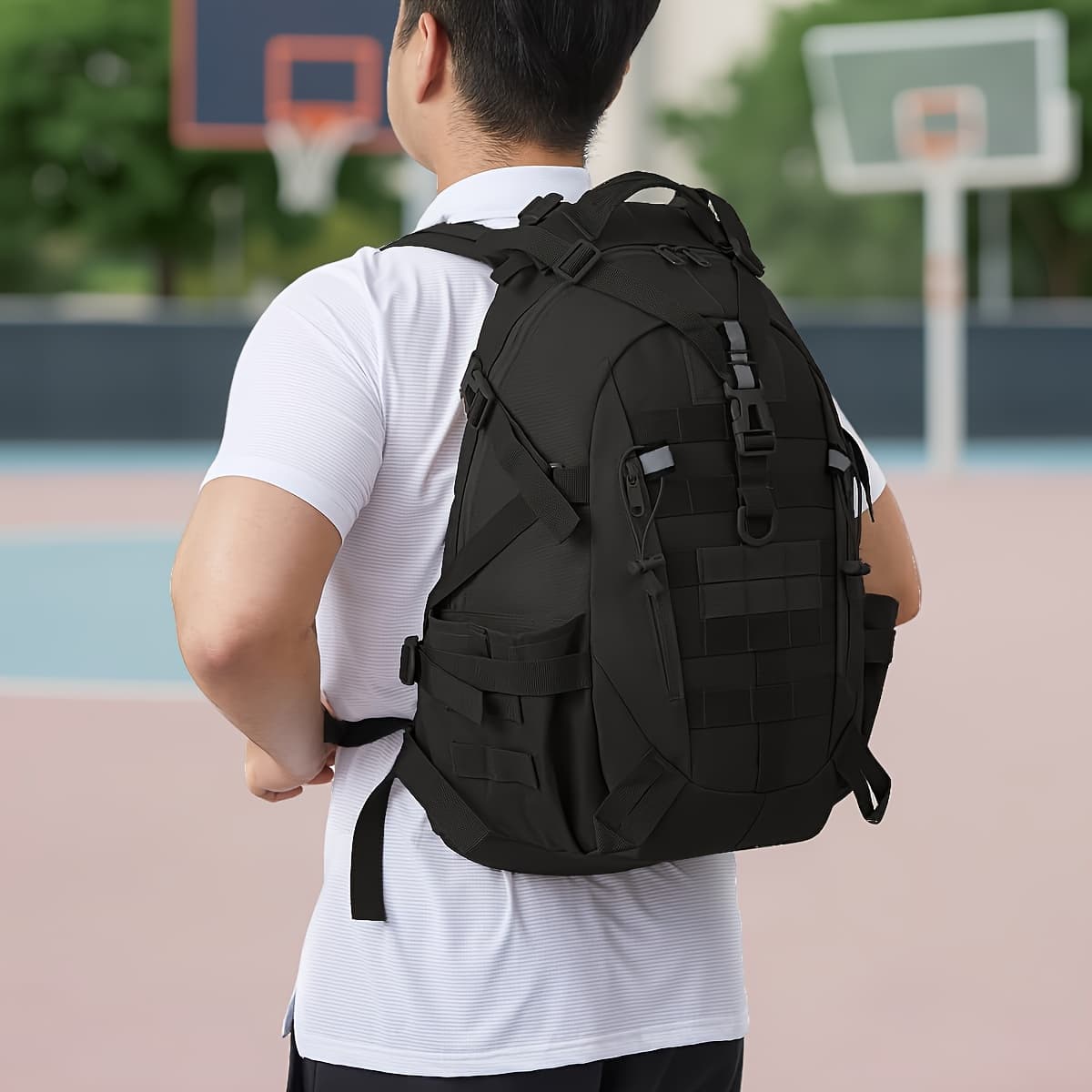 TEMU 35l Large Capacity Men's Tactical Backpack Outdoor Camping Hunting Hiking Trekking Survival Bag Multifunctional Backpacks