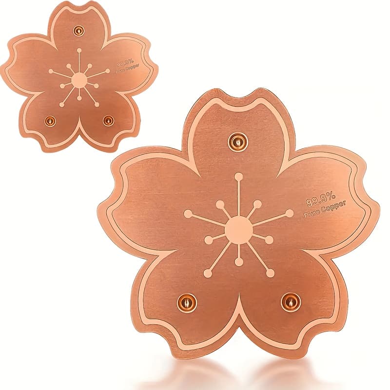 TEMU 2 99.99% Pure Bath Plates, Non-toxic Copper Ion Self-cleaning Bird Bath Tub, Three-point , Versatile Pond And Garden Decoration For All , Maintaining Water Purification, -resistant Material