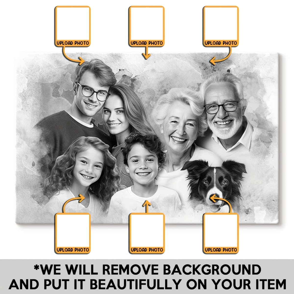 TEMU Custom Memorial Painting Gift: Add To Photo, Personalized Canvas, Photos Of Child Family Portrait, Memorial Gift - The Best Gifts For Family thumbnail 2