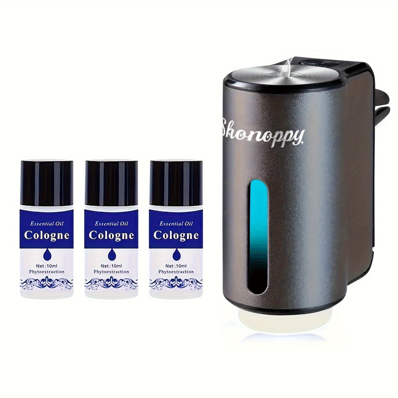 TEMU (accessory 3 Bottles 10oz Essential Oils Sold Separately)car Air Freshener Diffuser With 3/6 Bottles Freshener Perfume Fragrance, Lasts , Adjustable Levels, Portable Waterless Car