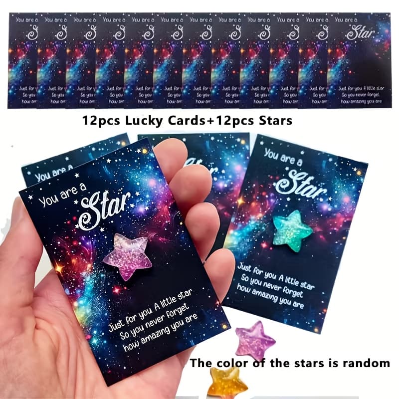TEMU 24pcs Motivational Gift Set, Includes 12 Random + 12 Encouraging Cards With Notes - "you Are , " Motivational Gift, Charm Souvenir, Perfect Gift For Family & , Ideal Holiday Present