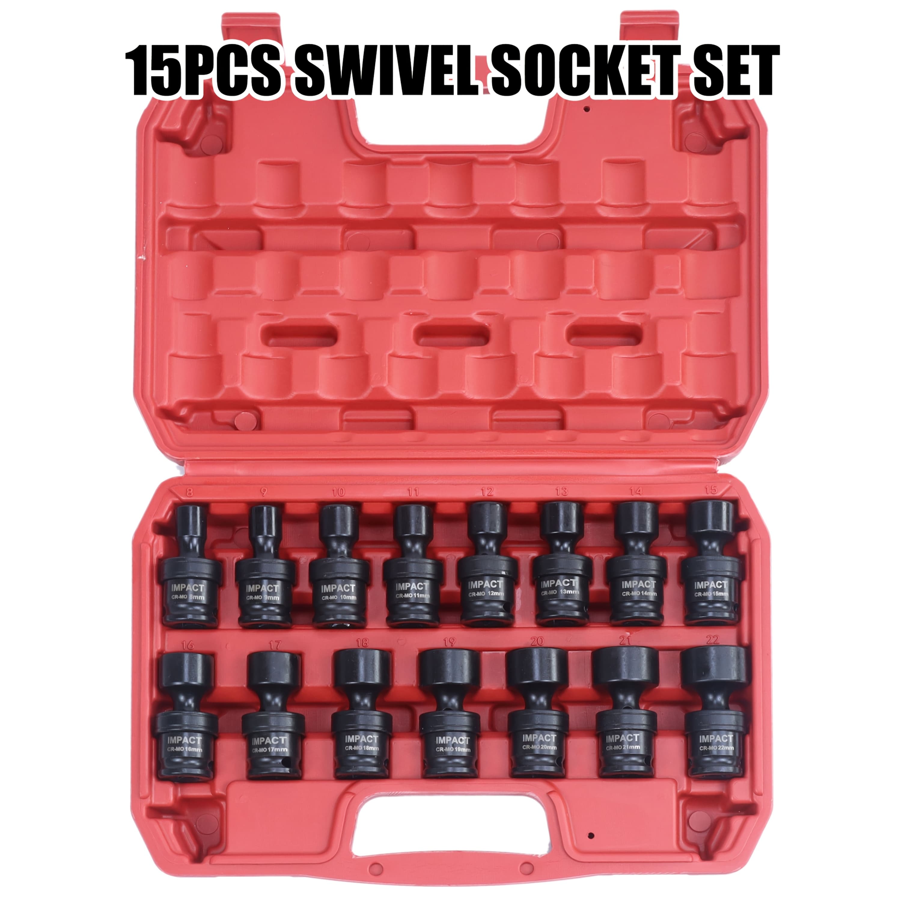 TEMU Seketman 15/60pcs Impact Socket Set Or Torx Bit Socket Set, 3/8"inch Drive, Swivle Head, Adjustable, 6 Point, Metric, 8-22mm, Cr- Made/ Cr- Socket, S2 Steel Bits, Complete Size, Professional Set