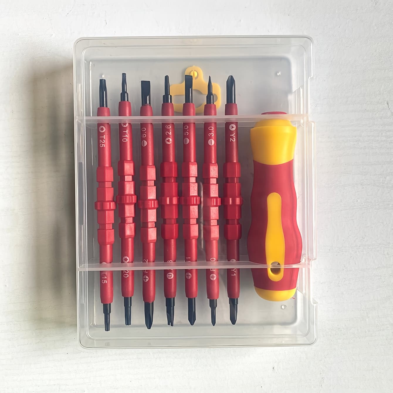 TEMU 7-in-1 Multifunctional Electrician Screwdriver Set, Dual-use Tool Kit, Metal, No Power Needed, Electric Screwdriver Set