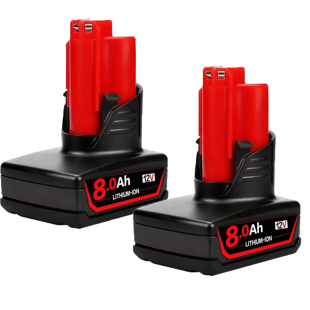 TEMU 4pack/ 2pack Replacement For 12 Volt Cordless Tools 8.0ah Battery, For 12v 48-11-2410 48-11-2420 48-11-2411 48-11-2402 12 Volt Lithium