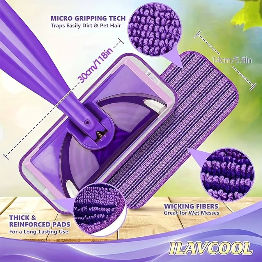 TEMU Compatible For Jet Reusable Microfiber Mop Pads Suitable For Wet Mopping, Washable Refillable Floor Cleaning Cloth With , Use, Durable Suitable For Floors, Household Cleaning Supplies