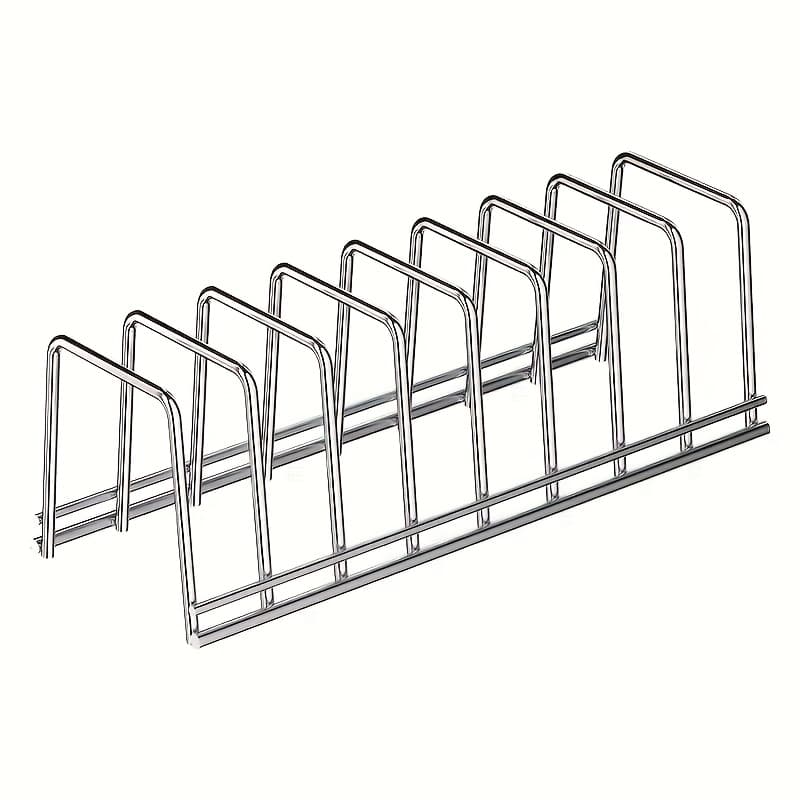 TEMU Stainless Steel Kitchen Drawer Dish Rack-space-saving Plate And Dish Storage, It Can Hold 8 Plates, Built-in Tableware Storage, , Kitchen Essentials, Kitchen Accessories