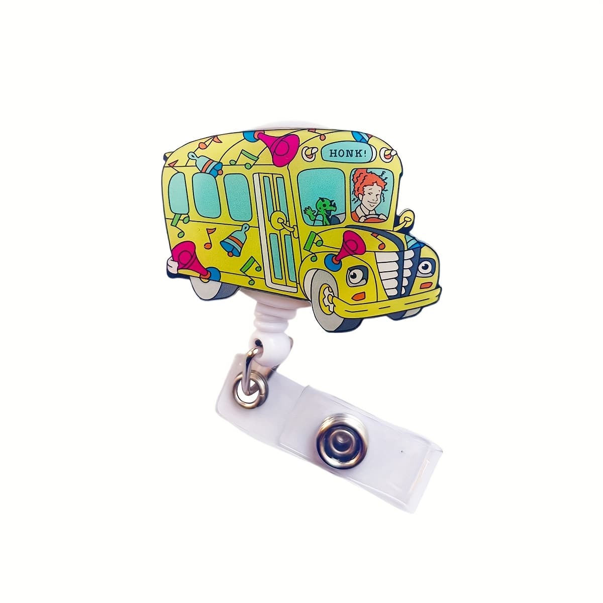 TEMU 2d Retractable Id Card Holder Reel With Cute Cartoon Design, Nurse Hospital Badge Holder Badge Reel Office Lanyard 1pc Is A Protective Film On