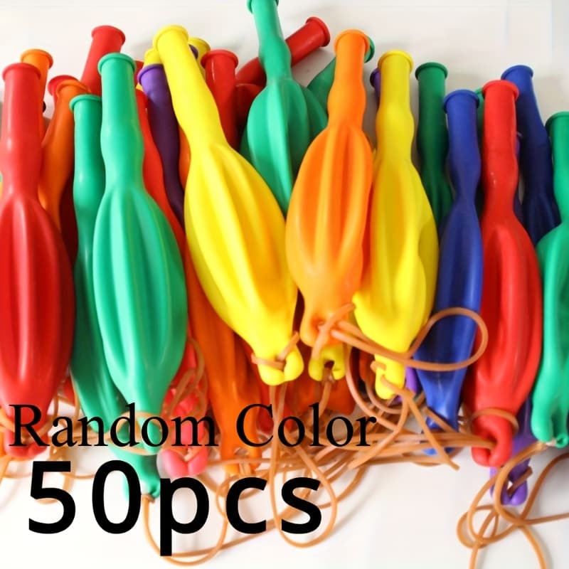 TEMU 50pcs Colorful Punch Balloons, Heavy Duty Punching Balloons With Rubber Bands, Birthday Decorations, Party Bag Fillers, Toys, Party Favors, Novelty Stuff, Creative Gift