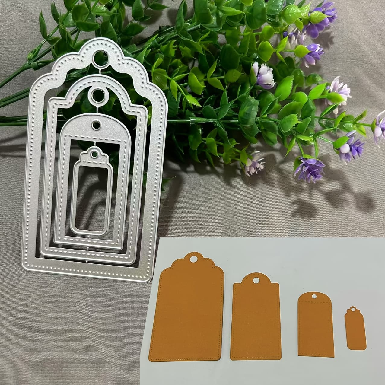 TEMU 1set Label Metal Cutting Dies, Diy Scrapbooking Embossing Stencil, Handmade Greeting Card Making Metal Die Cuts, Gift Card Making Tools