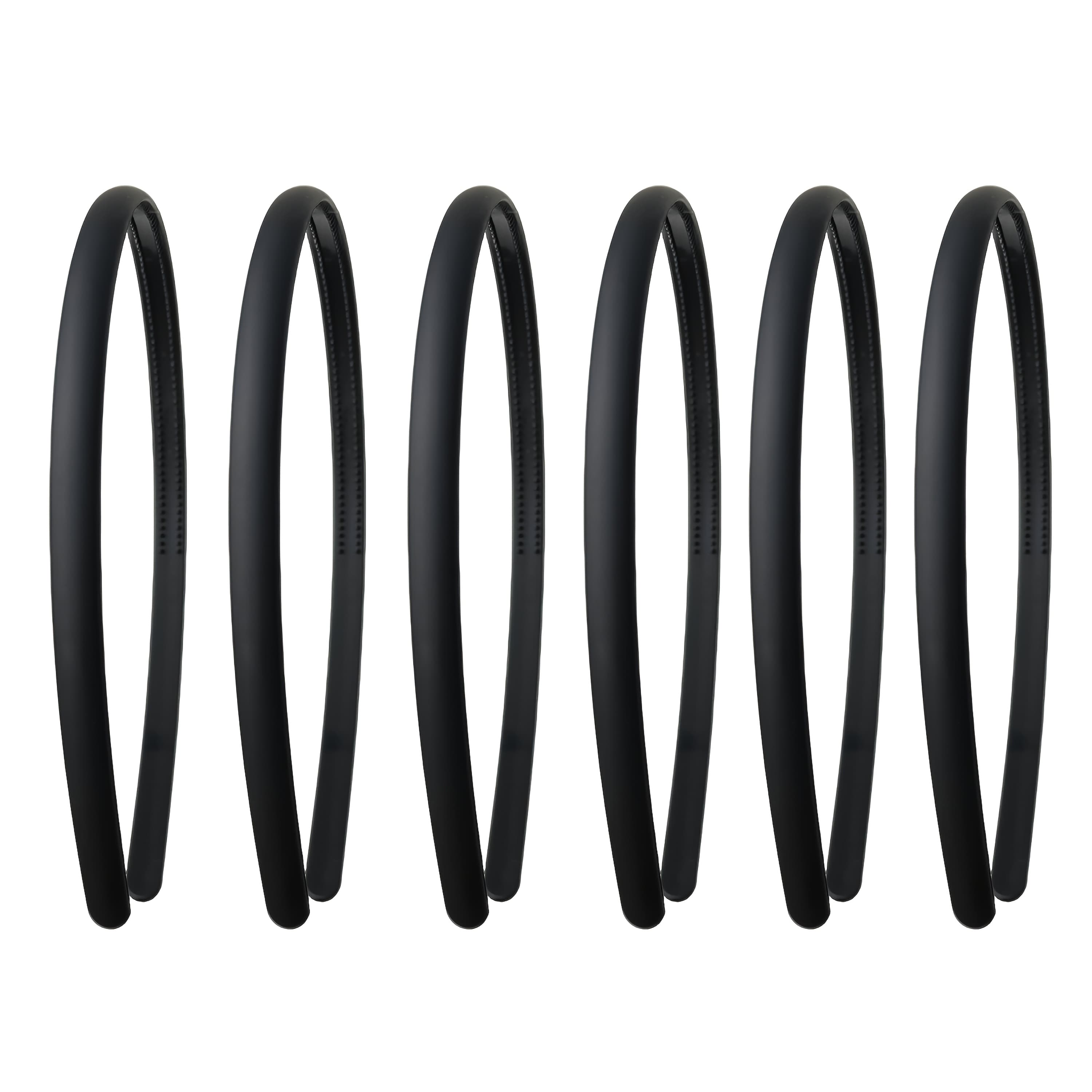 TEMU 6pcs Matte Black Headbands - Simple And Stylish Hair Accessories For Women