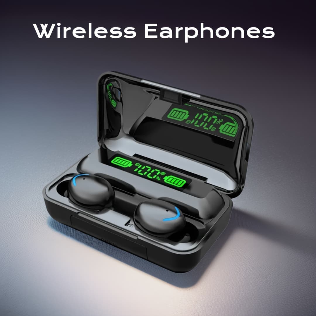 TEMU Headphones, Sport Headset, In Ear Earphones With Led Display Charging Bin F9 Tws In-ear Stereo Wireless Earphone Wireless Earbuds Headphones Gaming Headset For Iphone , Gifts For Man Women