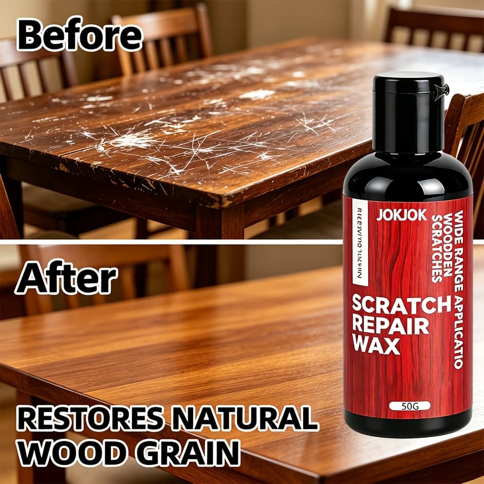TEMU Jokjok Wood Scratch Repair Wax - Hardwood Floor & - For Solid Wood Cabinets Doors Windows Tables - Fix Scratches Restore - Polish Prevent Drying Aging For Home Daily Use