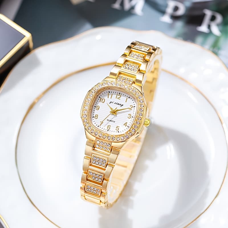 TEMU Chic Ladies' Quartz Featuring Strap And Dial With Arabic