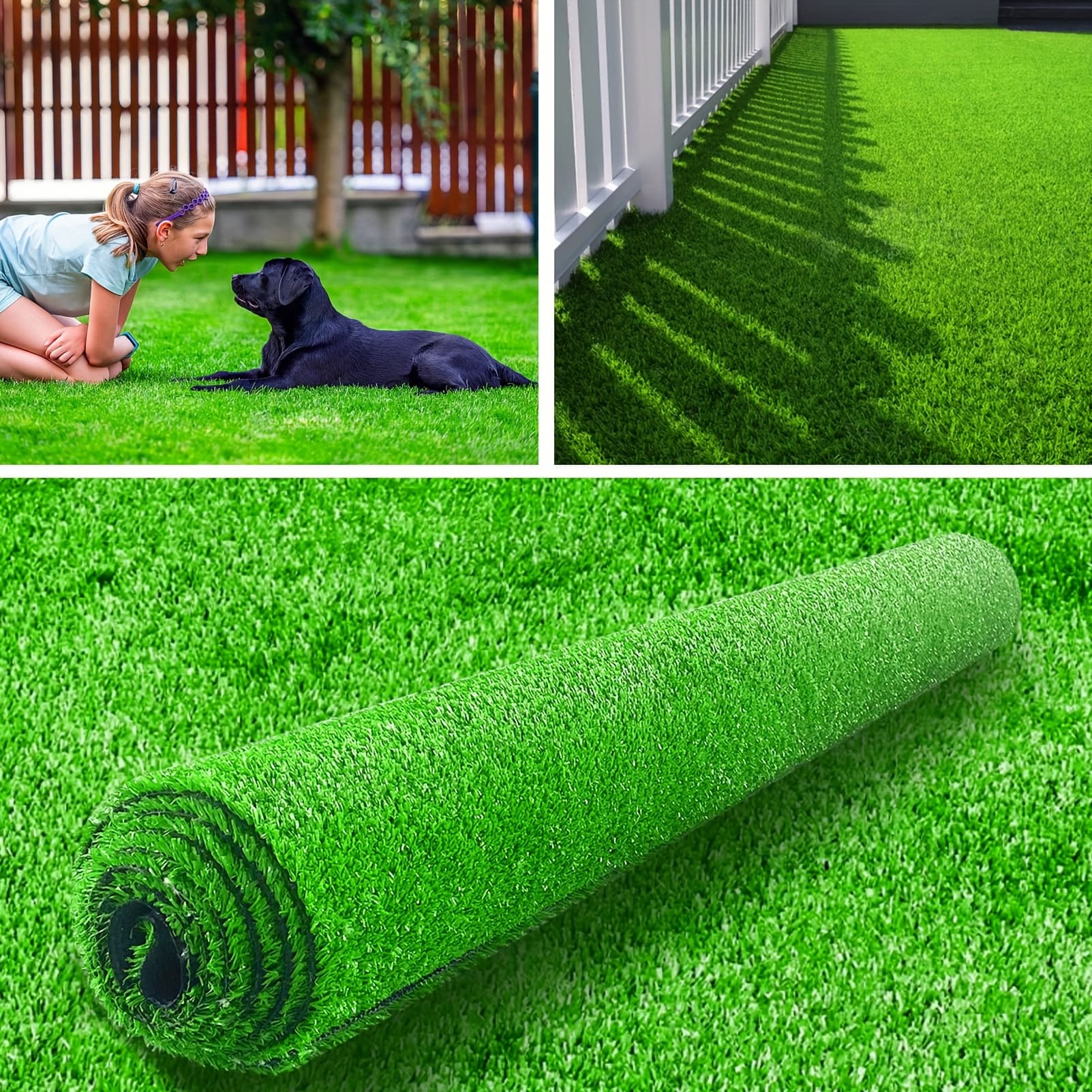 TEMU Artificial Turf Grass Indoor Outdoor 4 Ft X 13 Ft, Realistic Synthetic Fake Grass, Artificial Lawn Rug Dog Pets Mat, Turf Carpet For Patio Landscape Backyard