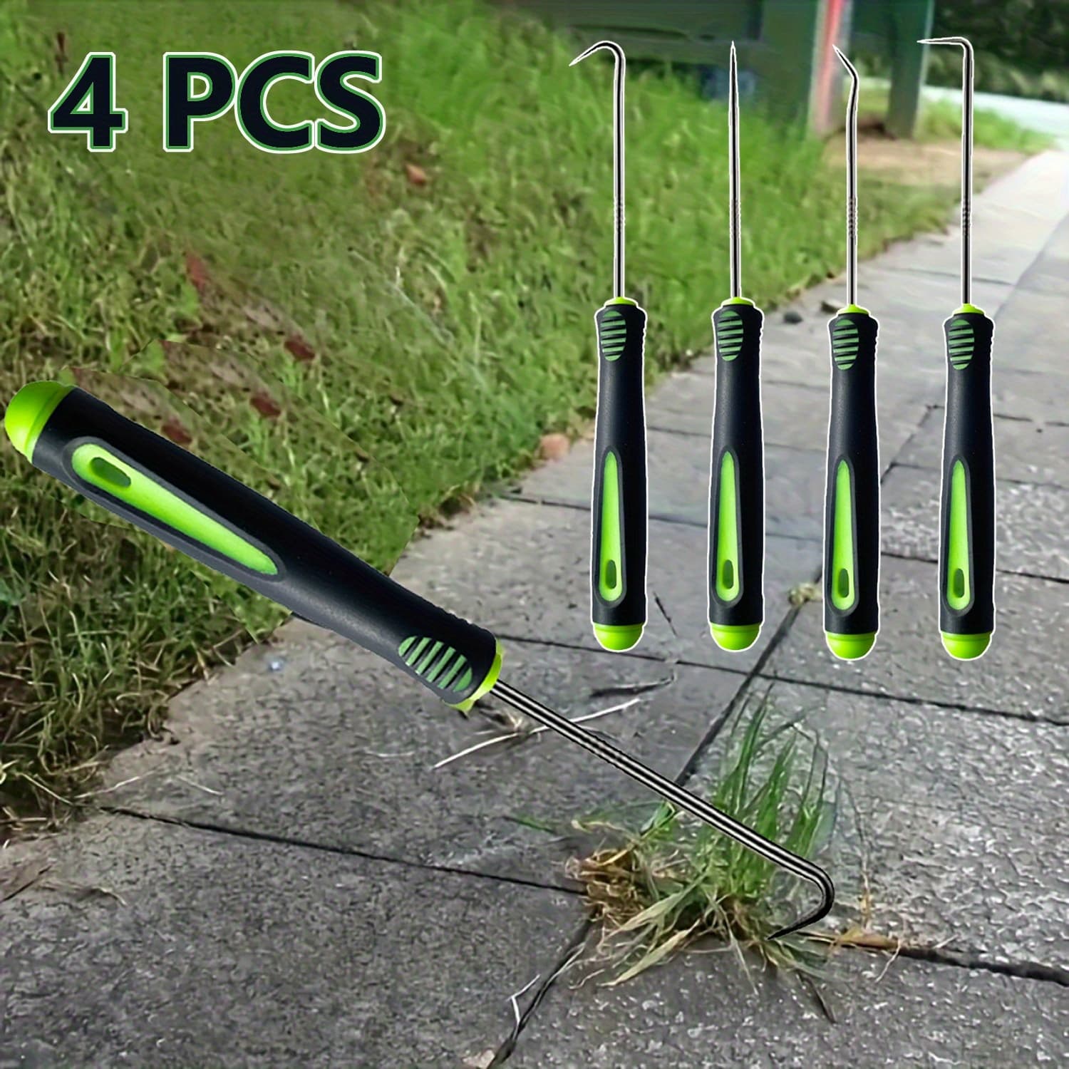 TEMU 4pcs Heavy-duty Metal Removal Tool Set - Ergonomic Handles, Durable Steel Prongs - Ideal For Garden, Lawn, And Moss Removal, Halloween&christmas Gifts