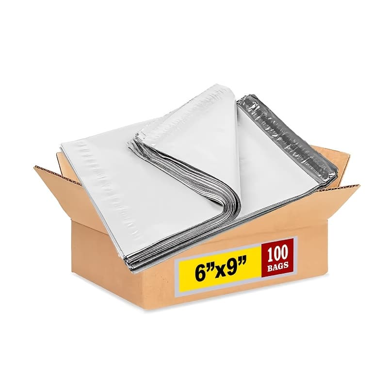 TEMU 100pcs Of Large, Medium, And Small Poly Mailers, Durable Adhesive Shipping Bags For Apparel, Packaging Bags, Shipping Envelopes Suitable For Small Businesses, White Mailing Envelopes